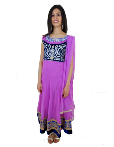 Salwar rose Nadiya - Taille 44 les ctes