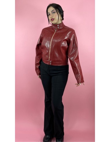 Veste biker rouge 2024