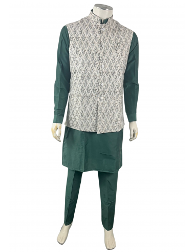 Gilet kurta homme vert Reshman - 38, 40, 42 & 44 commande en ligne