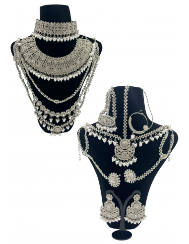 Parure Mariée argenté Noorjahan 10 pcs destockage