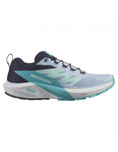 Salomon - Sense Ride 5 - Cashmere Blue / Carbon / Peacock Blue - Chaussures de Trail running femme suggérées chez