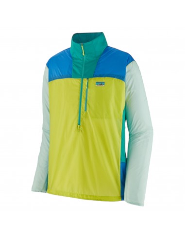 Patagonia - Men's Houdini Stash 1/2-Zip Pullover - phosphorus green - veste running hommes Paris Déstockage Promo