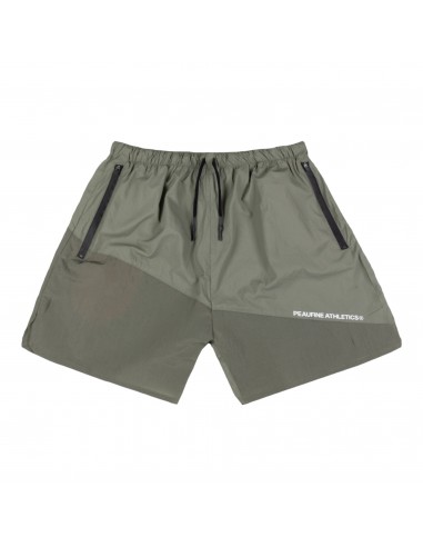 Peaufine Athletics - Patchwork Training Short V.2 - kaki - Short Running hommes de technologie