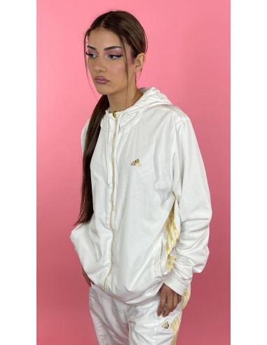 Ensemble vintage Adidas blanc et doré d'Europe débarque