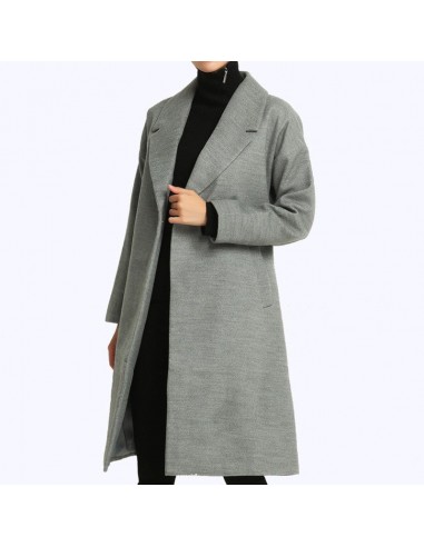 Manteau pardessus gris à ceinture de France