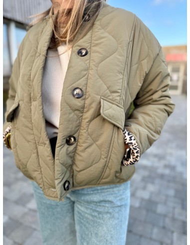 Héloïse quilted jacket • Khaki Les magasins à Paris