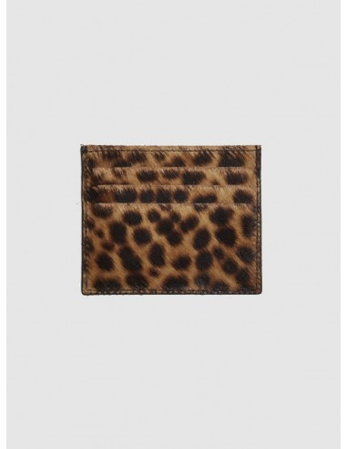 The Minis - Card holder in Leopard leather en stock